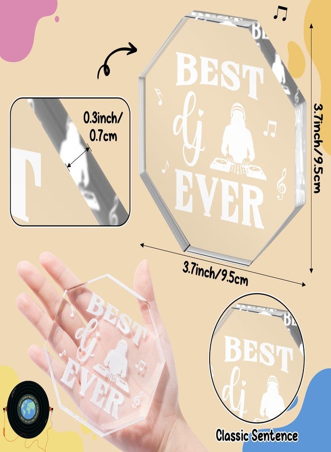 WATINC Appreciation Gifts Award for DJ - Thank You Disc Jockey Gifts, Acrylic Music Deejay Plaque Table Sign, Djing Centerpiece Desk Accessories for Birthday, Thanksgiving Day - Image 2